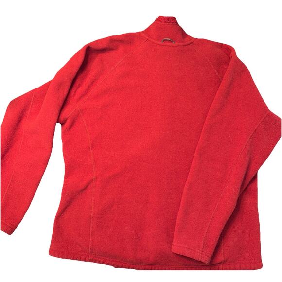 REI Sweatshirt Collared Full Zip Red Fleece Zip Pockets Gorpcore Womens Size XL - Picture 2 of 7